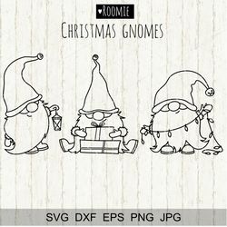 Christmas Gnomes Svg Cut files, Christmas shirt design, Scandinavian New Year Winter Elf Vector Clipart, Christmas card
