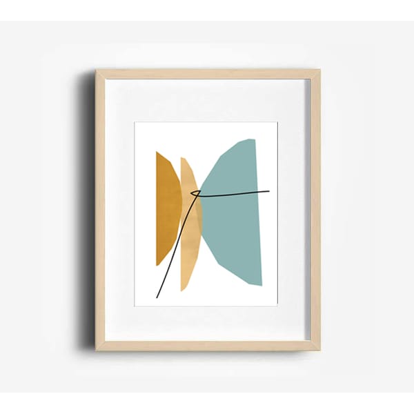 Geometric Print Shapes Art Set Of 4 Prints Digital Download - Inspire ...