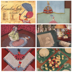 Digital | Vintage Crochet Pattern Crinoline Lady | Vintage 1940s | ENGLISH PDF TEMPLATE