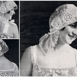 Digital | Vintage Crochet Pattern Yokes and Caps | Vintage 1910s | ENGLISH PDF TEMPLATE