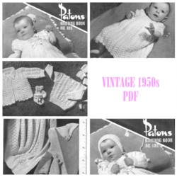 Digital | Vintage Knitting Pattern for Babies | Vintage 1950s | ENGLISH PDF TEMPLATE
