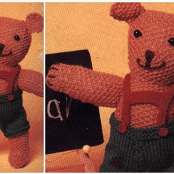 Digital | Vintage Knitting Pattern Toy Teddy Bear | Vintage 1960s | ENGLISH PDF TEMPLATE