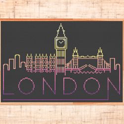 london cross stitch pattern modern cross stitch city england cross stitch housewarming xstitch instant download