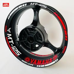 Yamaha MT-125 motorcycle decals wheel stickers rim stripes vinyl rim tape