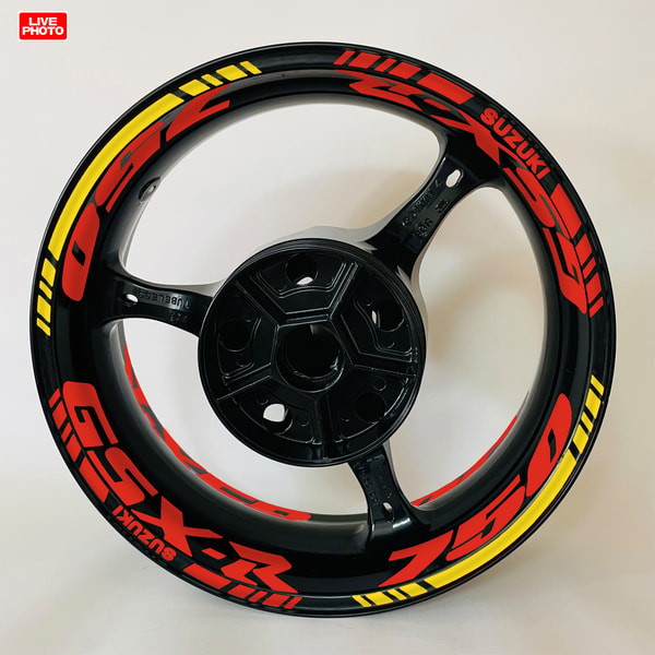 Suzuki Rim Sticker GSX-R 750 wheel decals motorcycle Suzuki rim stickers gsxr 7 | Inspire ...