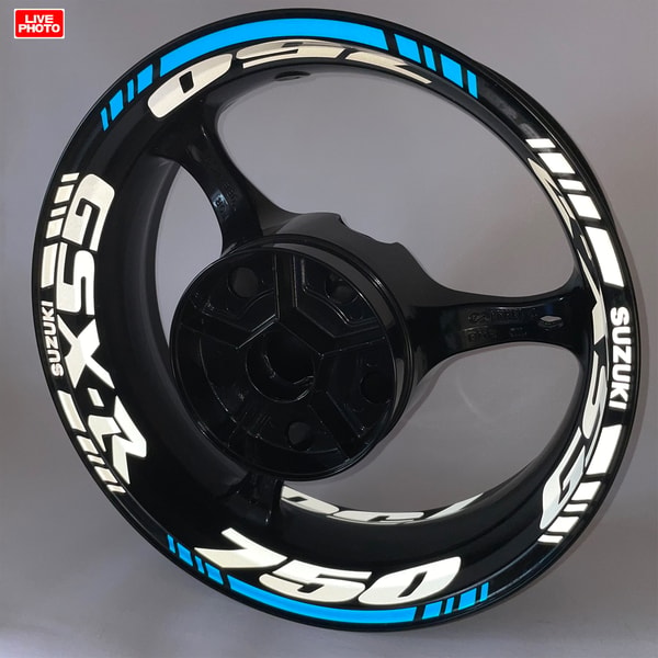Suzuki GSXR-750 Wheel Decals Rim Stickers GSX-R Rim Tape Set Reflective 600 750 GSX-R Autoaufkleber Florescent Adesivi Graphics Suzuki GSXR-750 Wheel Decals Rim Stickers GSX-R Rim Tape Set Reflective 600 750 GSX-R Autoaufkleber Florescent Adesivi Graphics