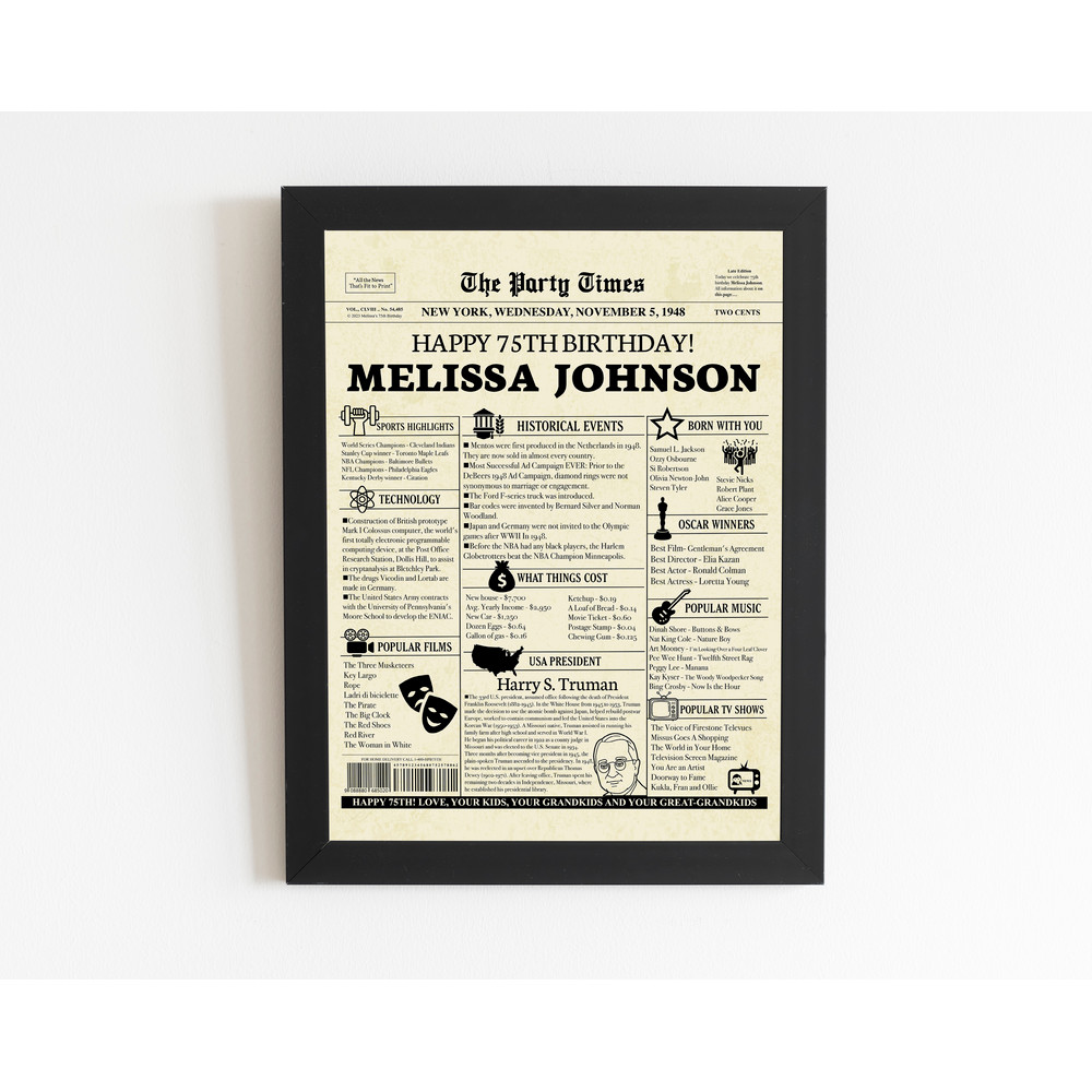 75th birthday gift ideas for him