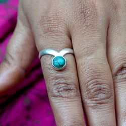 turquoise 925 sterling silver handmade ring
