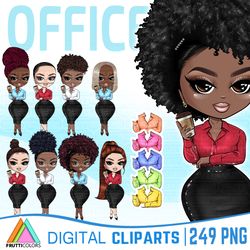 Office Clipart Bundle - African American Dolls PNG