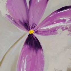 flower lilac oil painting original art wall decor plant impasto painting