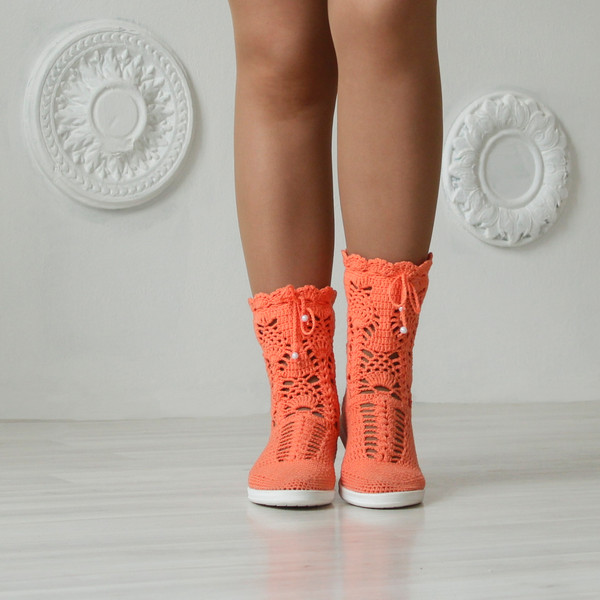 crochet boots summer knit ankle boots 1.jpg