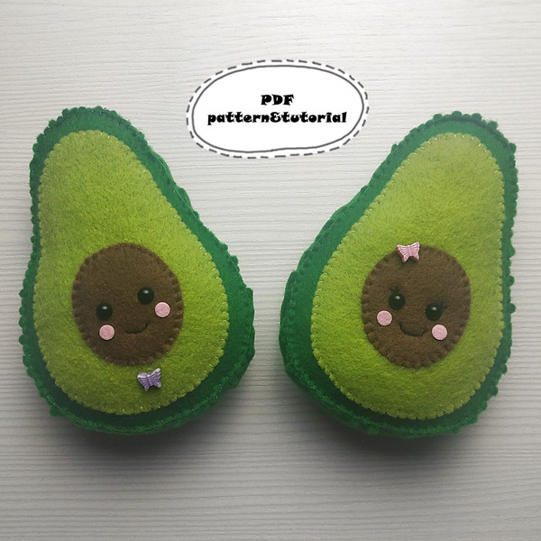 avocado felt pattern - 2