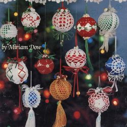 Christmas Tree Balls Ornaments Vintage Crochet Pattern PDF Thread Crochet