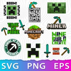 Minecraft Logo SVG, Minecraft PNG, Creeper Face SVG, Original Minecraft Logo, Minecraft Logo Transparent