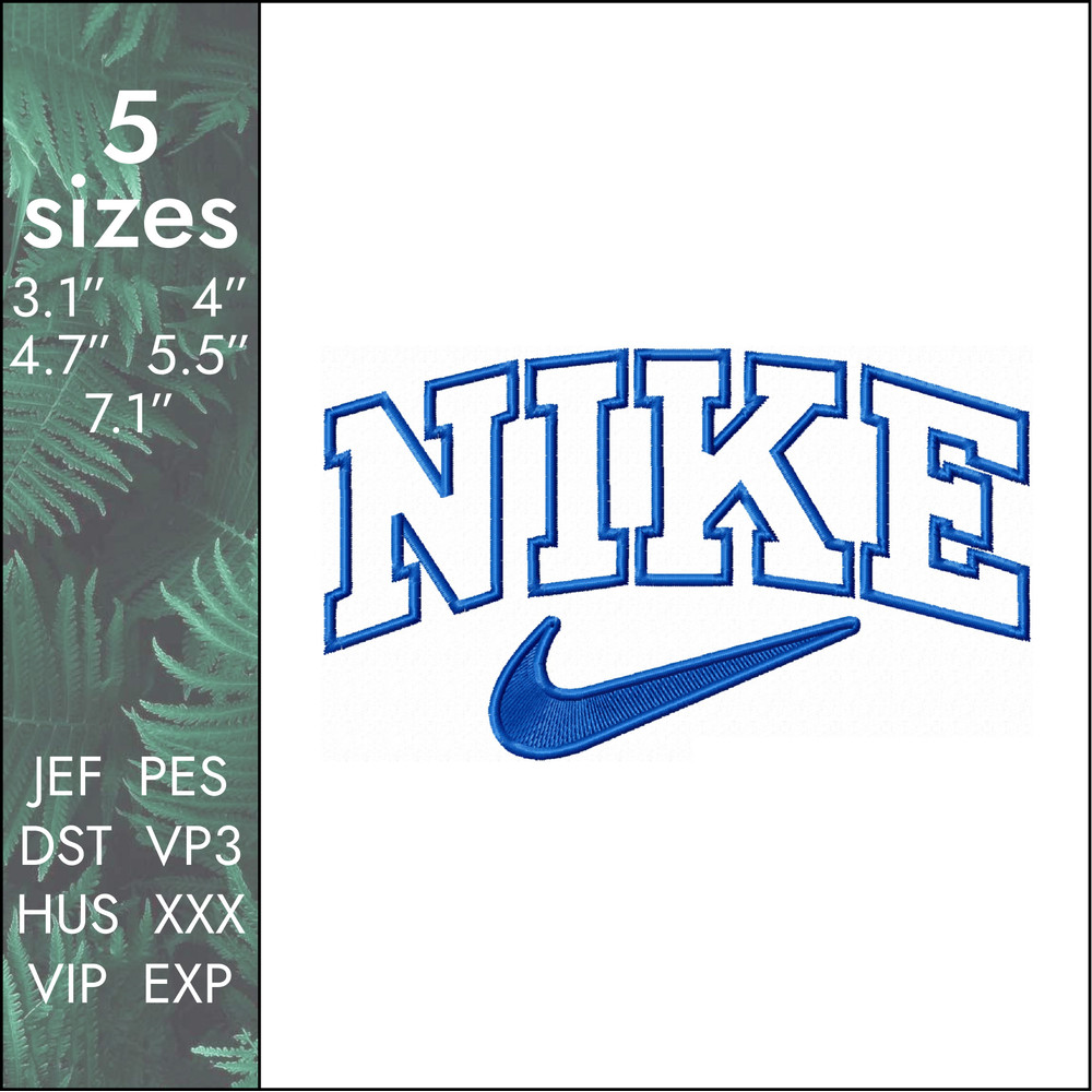 nike swoosh logo machine embroidery design