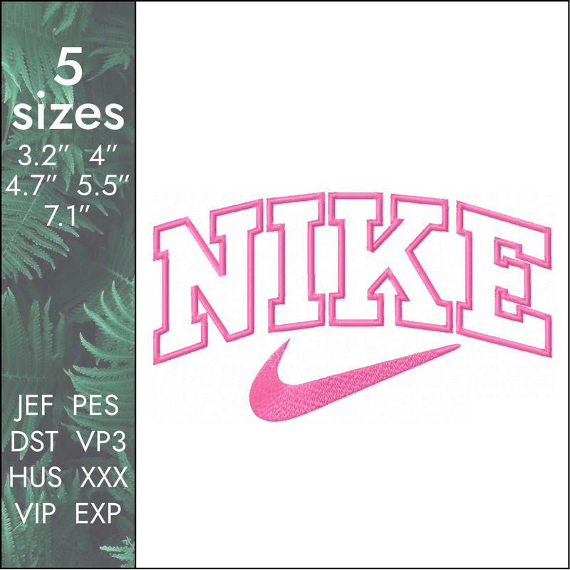nike vintage logo swoosh machine embroidery design one line