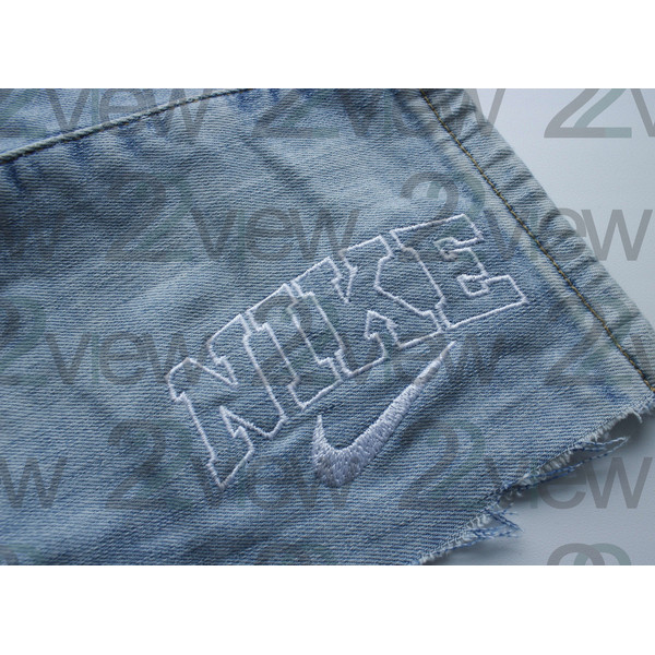 nike vintage logo swoosh machine embroidery design one line patch jeans