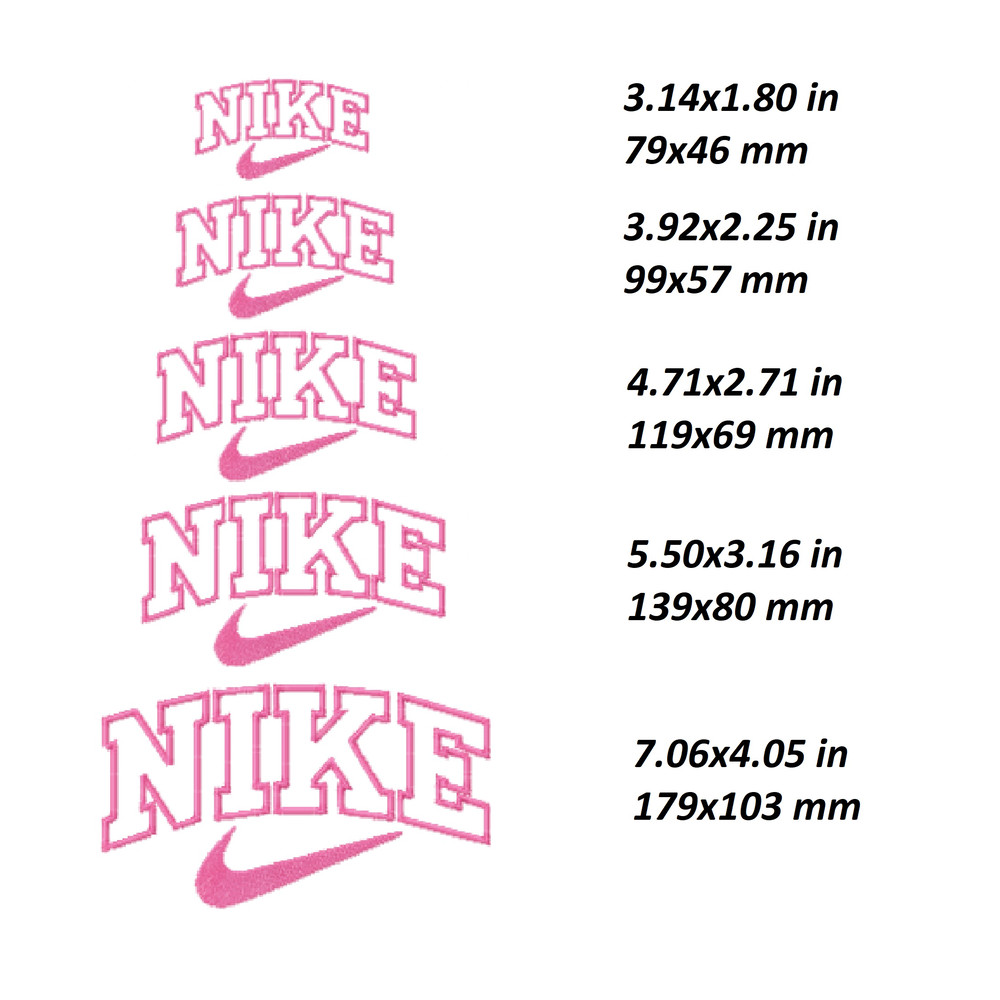 nike vintage logo swoosh machine embroidery designs file one line