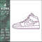 nike air force sneakers shoe machine embroidery design one line
