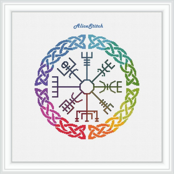 Medieval Rune Compass Runic compass Vegvisir celtic knot ancient nordic rune symbo - Inspire ...