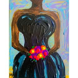 african american woman painting black queen african artwork original art by margaryshopusa margarita voropay