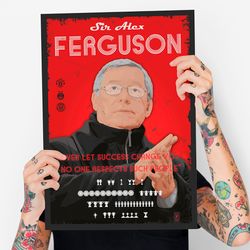 poster sir alex ferguson | manchester united | digital download | football decor | print