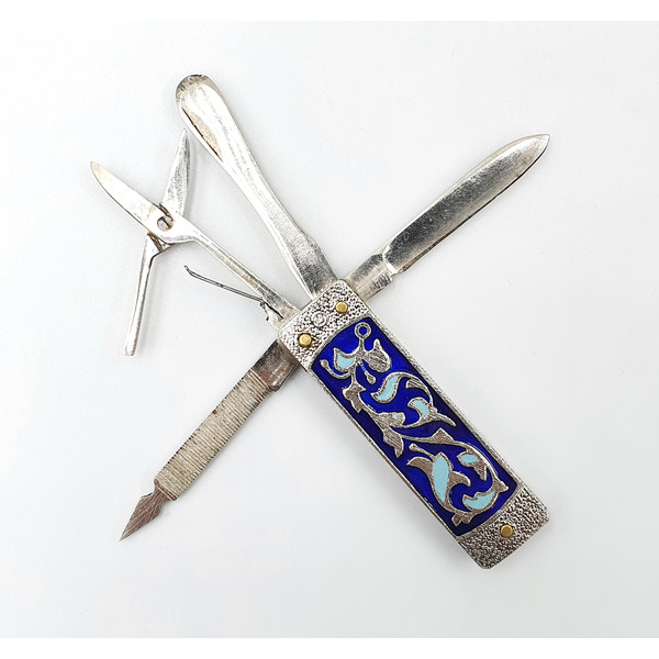 10 Vintage Manicure Knife WILD FLOWERS Pavlovo USSR 1970s.jpg