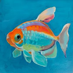 Original painting Small tropical fish