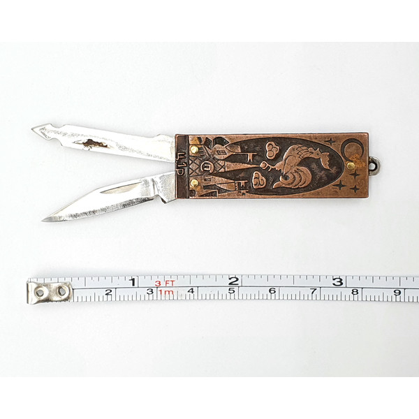 12 Vintage Manicure Knife keychain GOLDEN COCKEREL Pavlovo USSR 1980s.jpg
