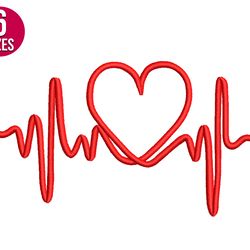 heart love valentine's day machine embroidery design, digital download, instant download