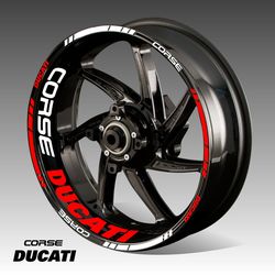 Ducati Corse wheel decals rim stickers for Ducati Corse tape motorcycle stripes corse decals wheel stickers Ducati