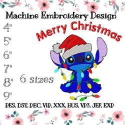 Embroidery design Stitch Merry Christmas