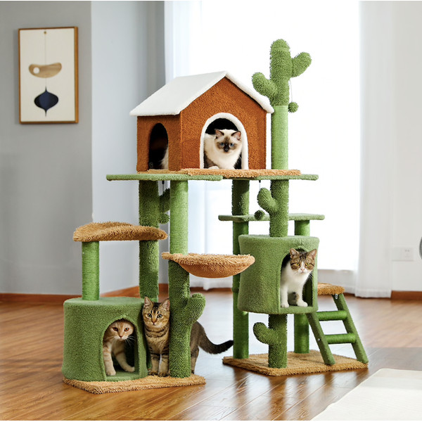 four-cats-on-the-cactus-cat-tree