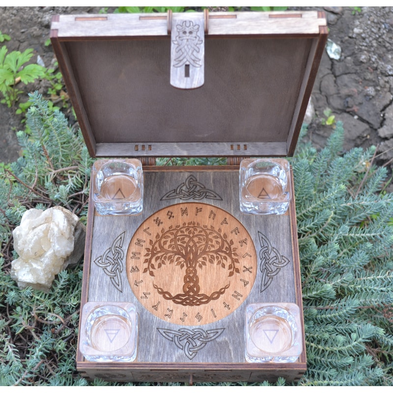 Portable altar for norse rituals with Hel. Norse pagan altar | Inspire ...