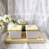 Decorative Distressed Handles and Lids Boxes Set, Ceramic Kitchen Canister Set, Kitchen 3pc Set, Antique White Tray, kitchen set with Tray (9).JPG