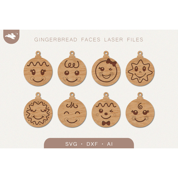 Gingerbread faces svg laser files.jpg