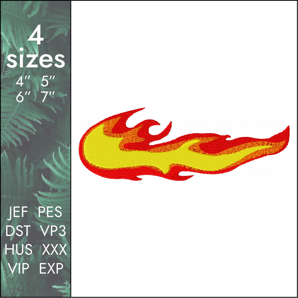 nike fire fireball logo swoosh machine embroidery design