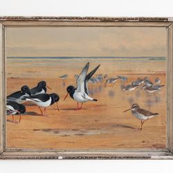 canvas art print | water birds wall art print | birds print | coastal home decor | beach art | birds lovers