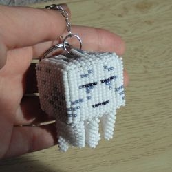 Keychain Ghast from Minecraft, Handmade Toy