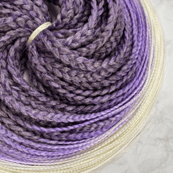 Synthetic Mix violet white de braids\violet to white ombre