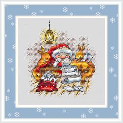 Santa Claus 3 Cross Stitch Pattern Christmas Cross Stitch Pattern Squirrel Cross Stitch Pattern Christmas Gift