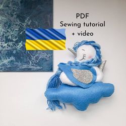 Unicorn PDF sewing pattern Video tutorial DIY  unicorn toy kids toy pattern easy to sew