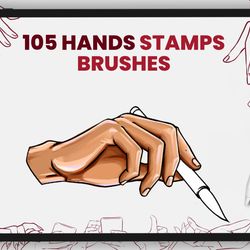 Realistic hands stamp brushes, brushes Procreate, hands stamps. Body stamp brushes