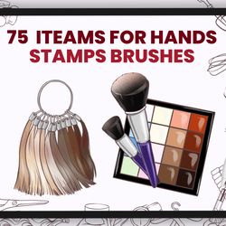 Procreate brushes for hands , Logo portrait stamp brushes for Procreate, stamp brush, brushes Procreate,doodles stamps,h