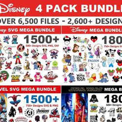 disney bundle svg, 12,500 files disney svg eps png, for cricut, silhouette, digital, file cut