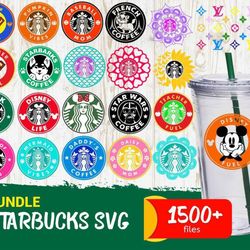 1500 Starbucks Wrap SVG Bundle, Bundle svg, eps, png, dxf