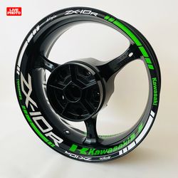 Kawasaki ZX-10R decals wheel motorcycle stickers rim tape neon green vinyl R17