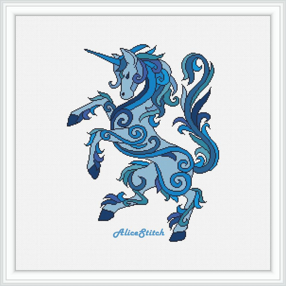 Unicorn Rainbow Cross stitch patern