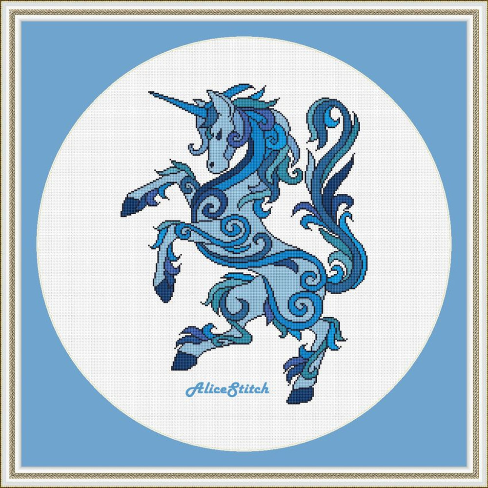 Unicorn Rainbow Cross stitch patern