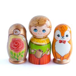 The little Prince Advent calendar fillers mini set Christmas gift Cute miniature cartoon figurine prince fox, rose